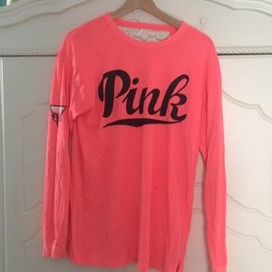 Victoria Secret PINK Long Sleeve Tee w/ Open Back